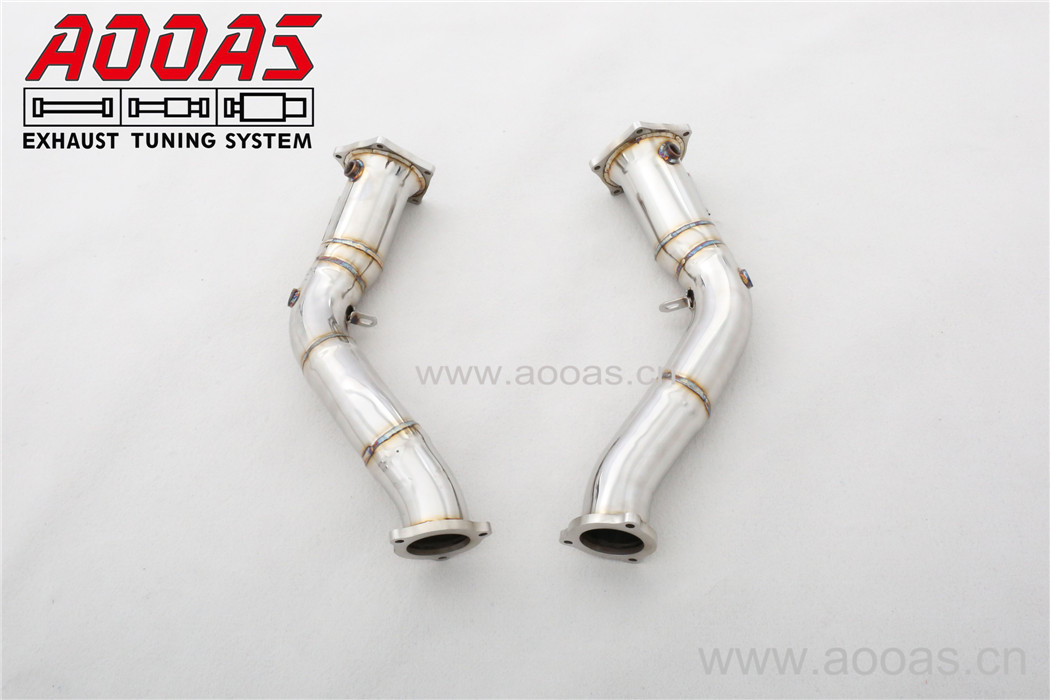  Porsche Cayenne 958 Turbo 4.8T  All SS304 / Decat (Catless) Downpipe